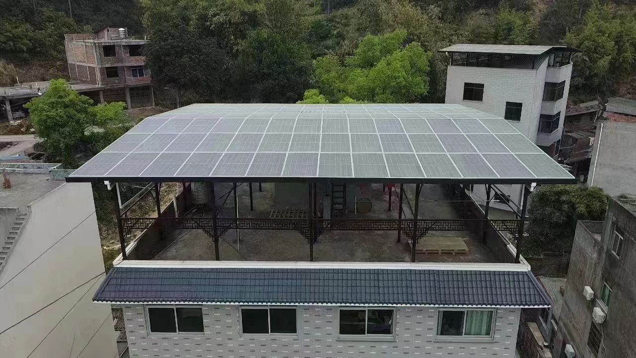 金湖15kw+10kwh自建别墅家庭光伏储能系统